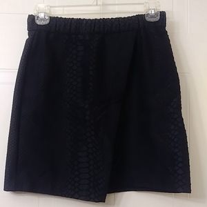 Topshop black snakeprint mini skirt size 4